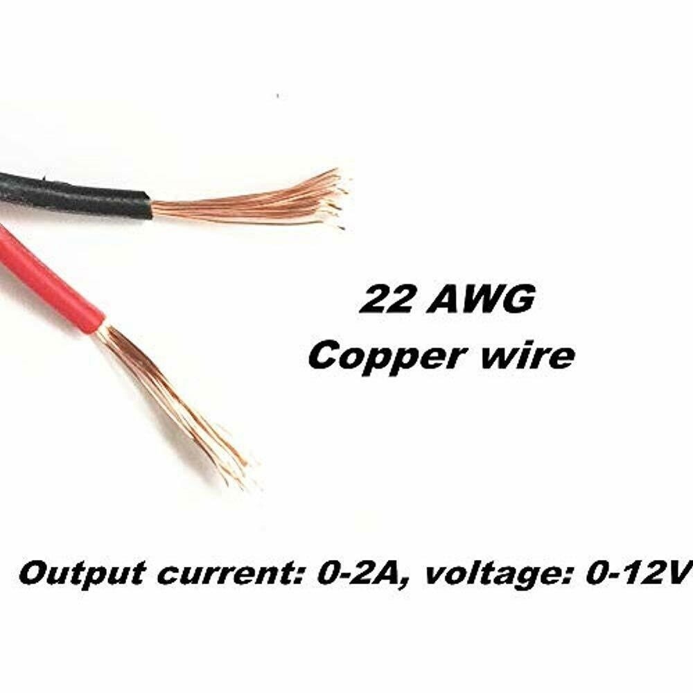 12V 2A AC / DC Power Supply Adapter for 100V-240V 50/60Hz Adapter+1to2 Splitter