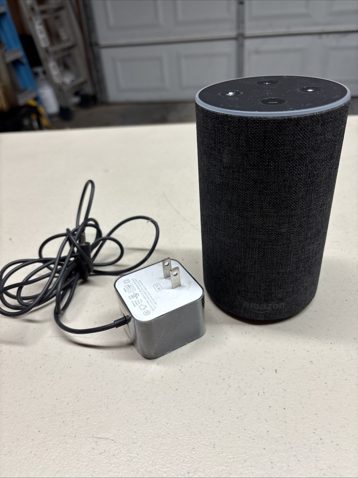 Amazon Echo 2nd Gen Smart Speaker Alexa Dolby Processing Charcoal Fabric