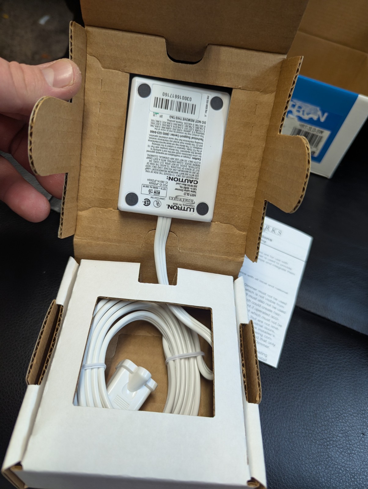 Lutron Homeworks HRT-3LD-SW Table Top Dimmer – Snow/White – NEW