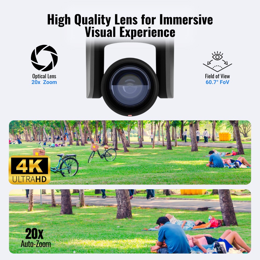 PTZOptics Move SE 20x 1080p Zoom Camera Gray 2 Pack Bundle