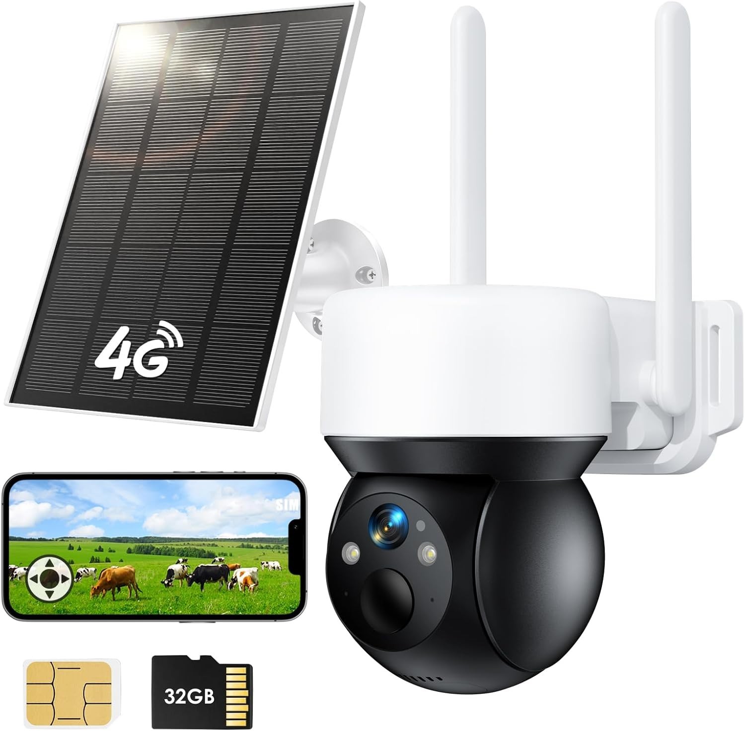 Solar Camera Security Outdoor – 100% Wire-Free Security Cameras Wireless Outdoor