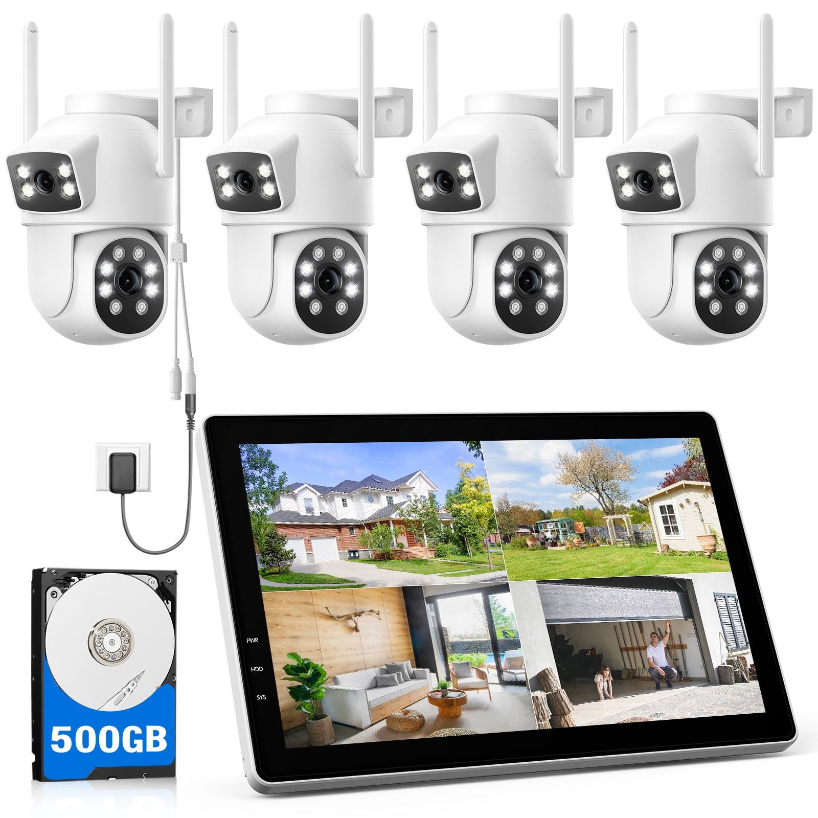 Wi-Fi Pro Wireless Security Camera System 2MP 4MP Plug-in Camera Indoor Outdoor