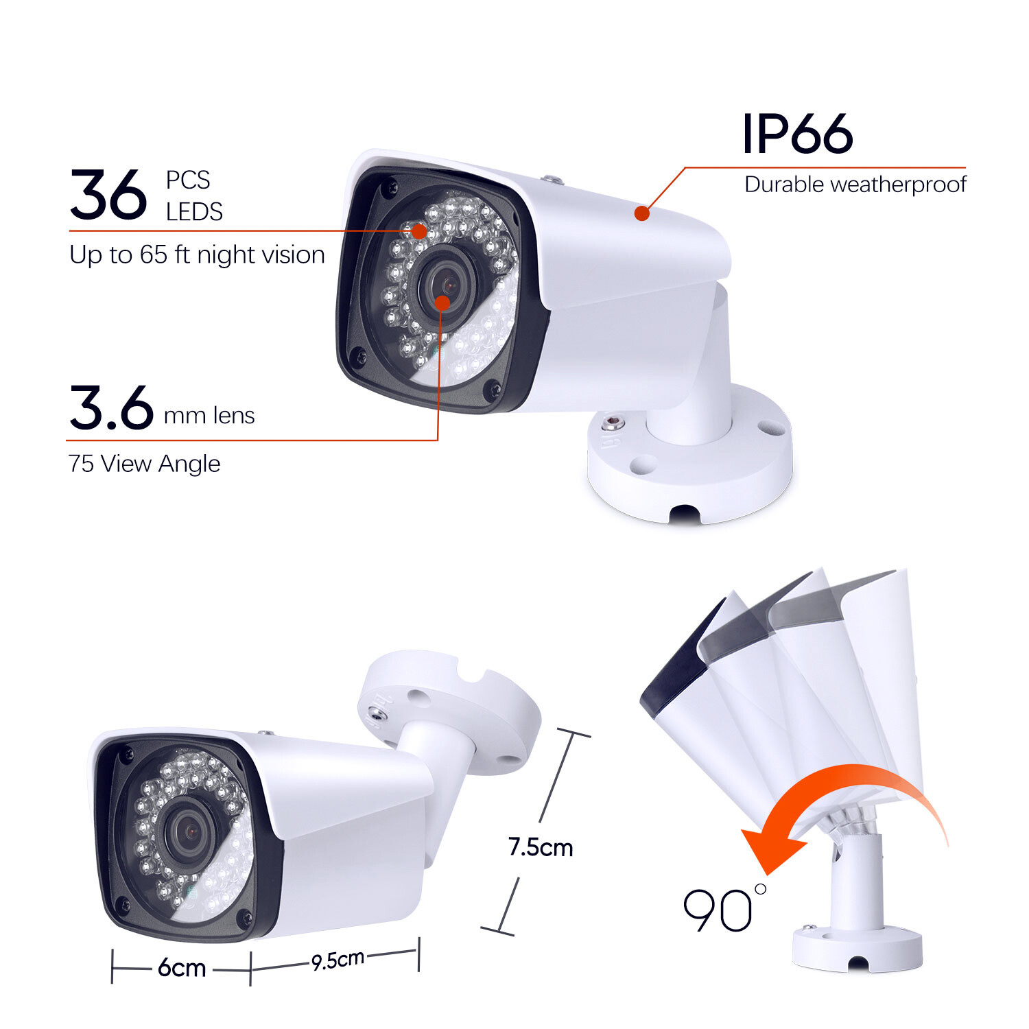 5MP Infrared IR Night Vision PoE IP Security Camera – Add on camera for our NVR