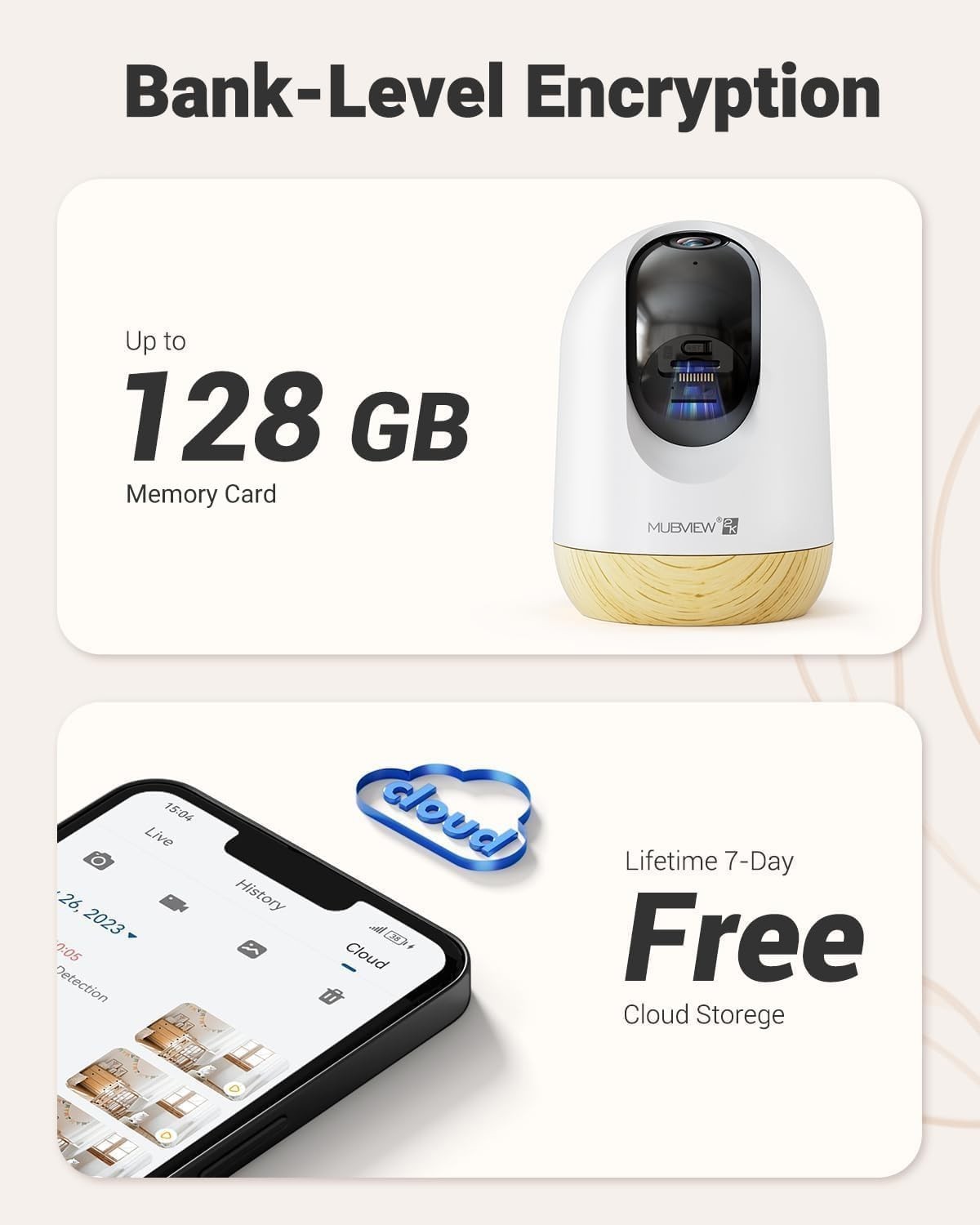 Smart Indoor WiFi Camera with Cloud Storage & Two-Way Talk – Ideal for Nursery