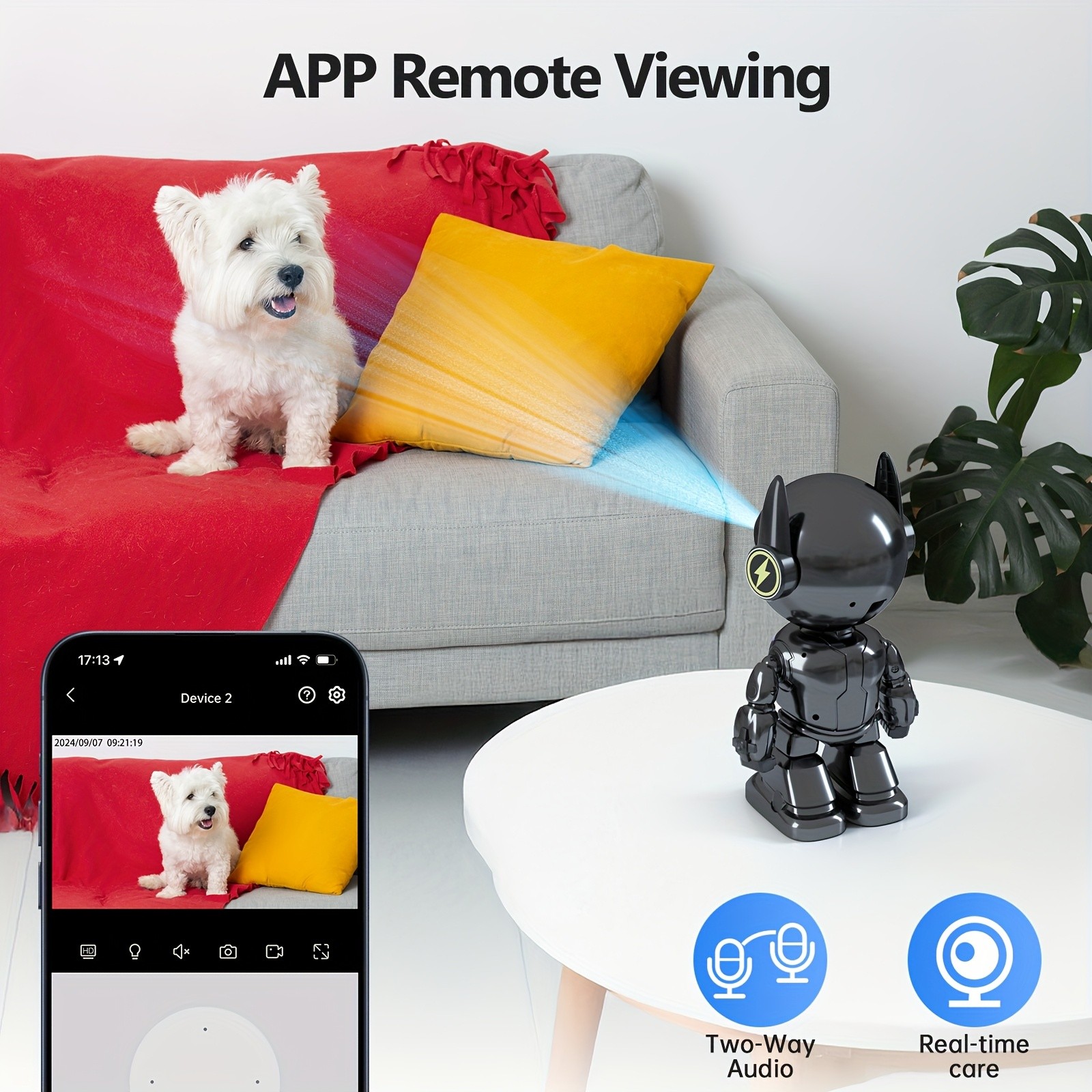 5MP HD Smart Phone Robot Camera, Indoor Cameras with Audio And Video
