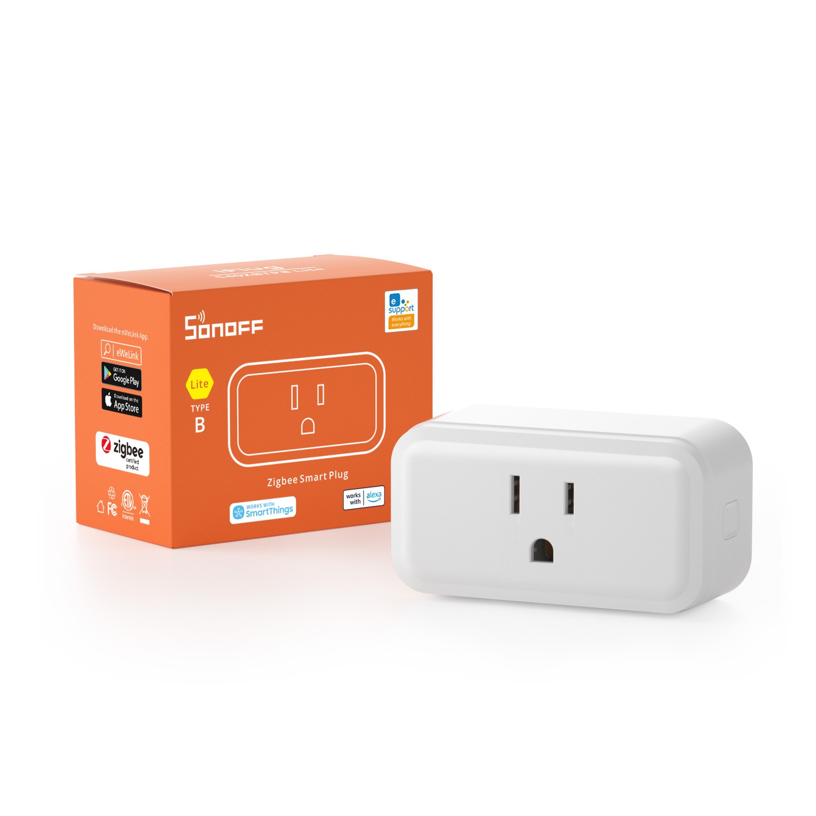 SONOFF Zigbee Plug 15A Smart Plug Voice Control,Timer & Schedule Via eWeLink App