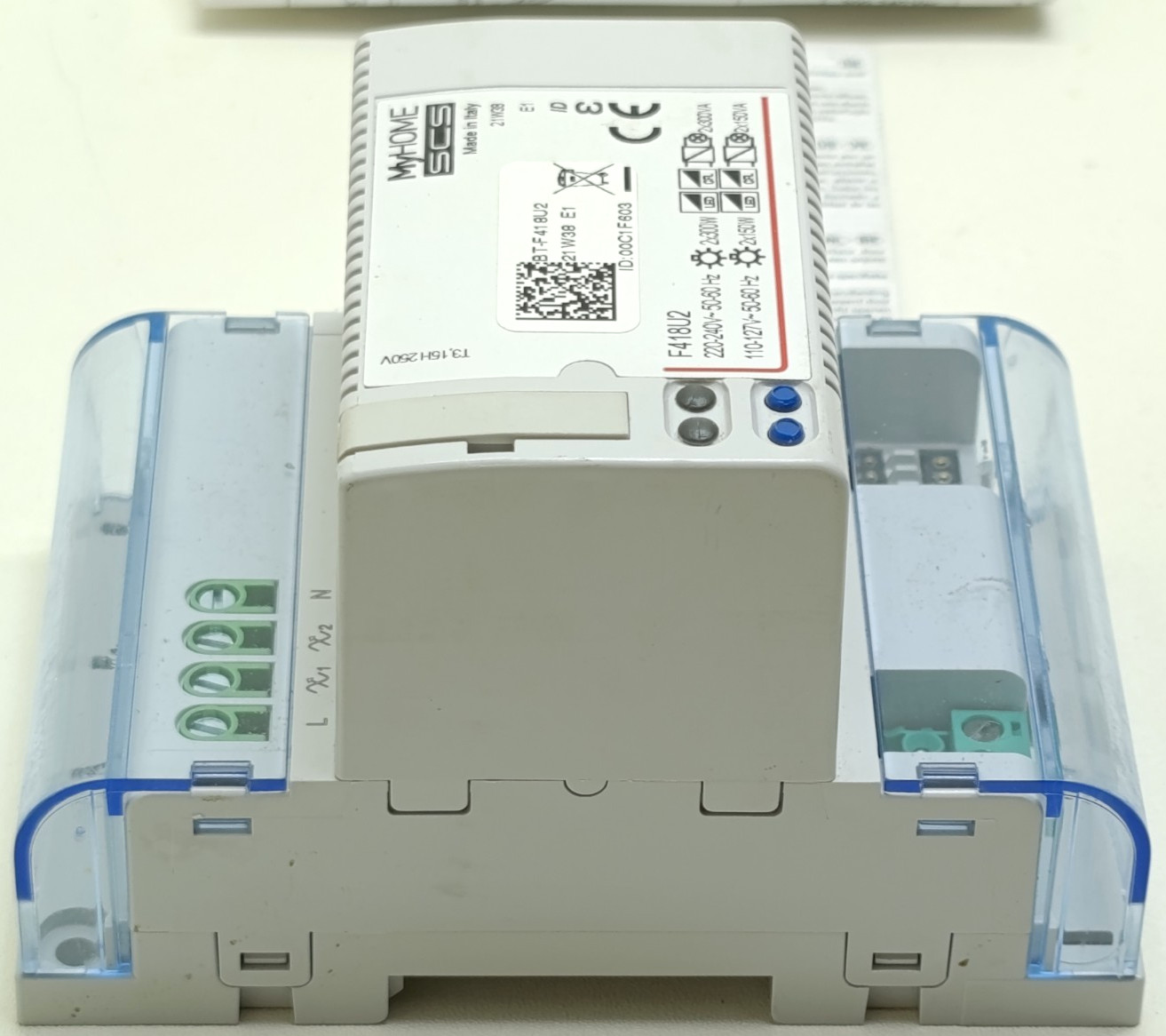 BTicino F418U2 MyHOME SCS Universal Dimmer 2-Channel DIN Rail Module – NIB