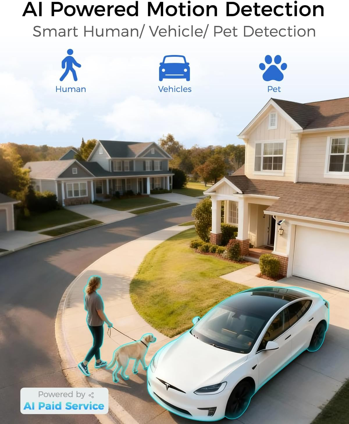 Solar Security Cameras Wireless Outdoor, 4MP Cameras for Home Security Camera Sy