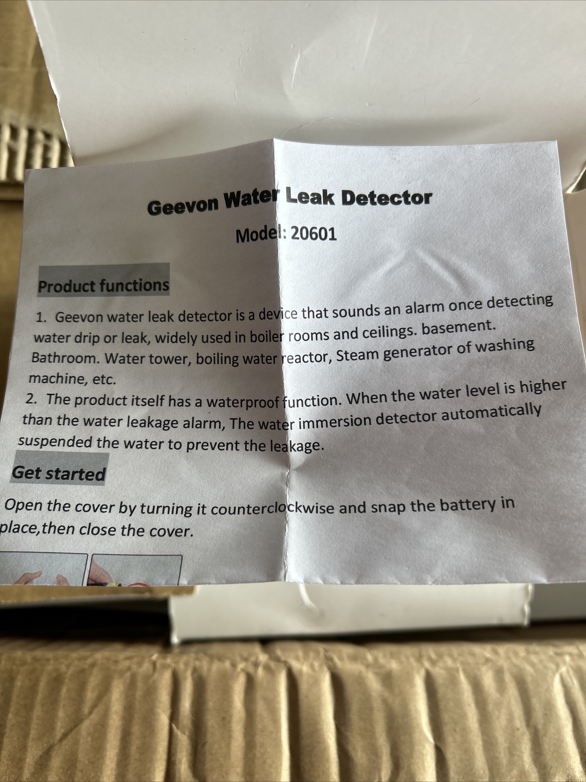 Geevon 4 Pack Water Leak Detectors, 100dB Water Sensor Alarms Flood Detector