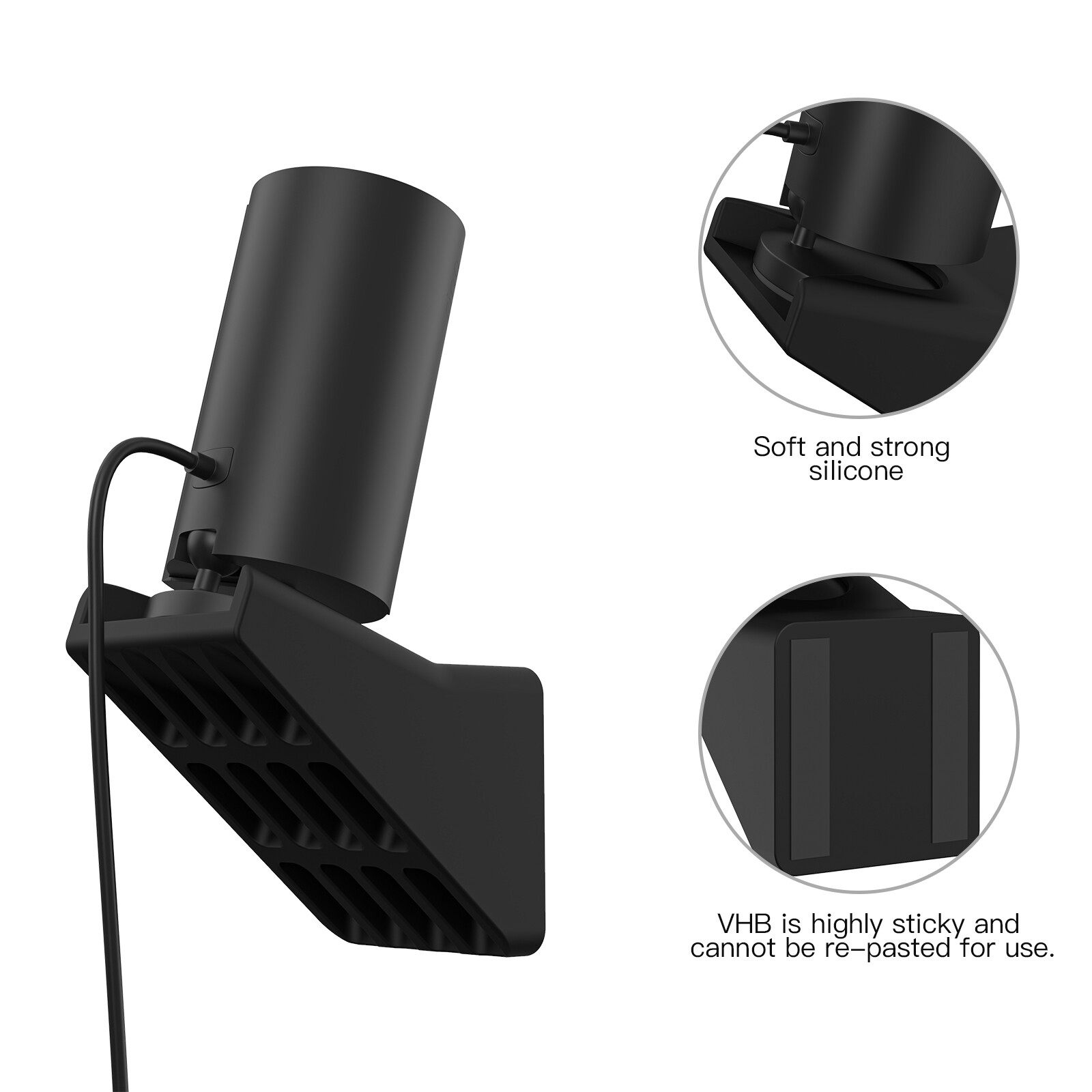 HOLACA Window Glass Mount for Ring Indoor Cam 1st Gen,2nd Gen ,angled at 20°