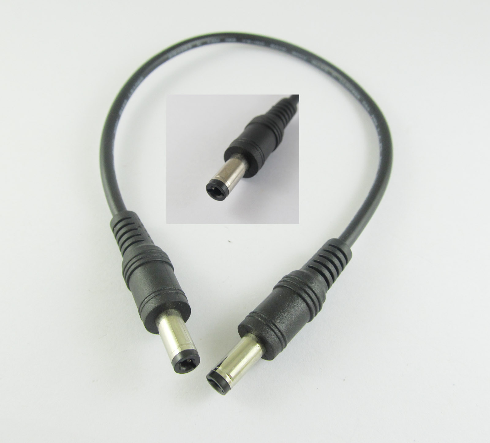 1Ft Male to Male 5.5mm x 2.5mm Plug DC Power Adapter Connector Cable CCTV Cord