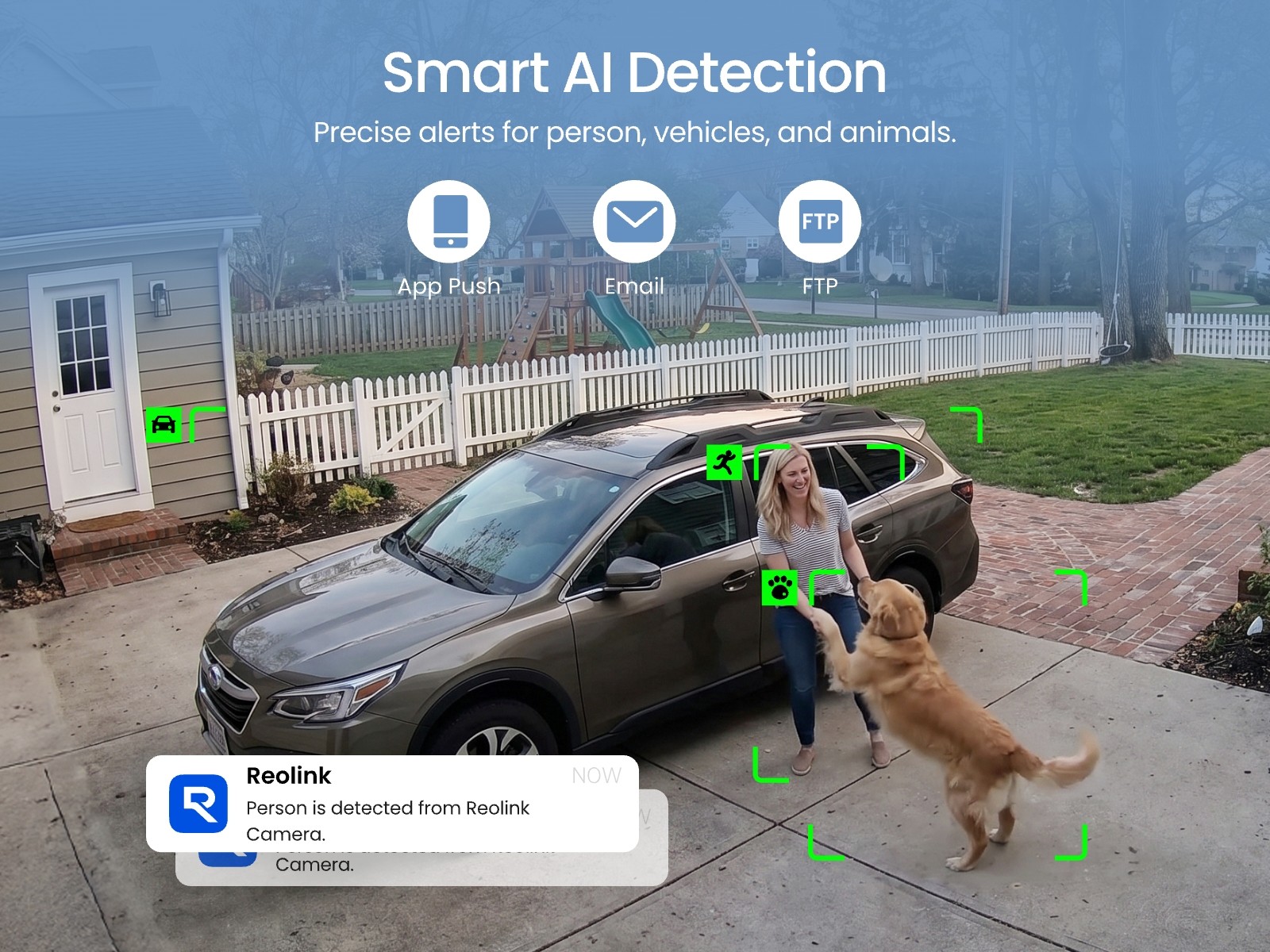 Reolink 5MP PoE Cam with Smart AI Detection, 100ft Night Vision, Audio, RLC-510A