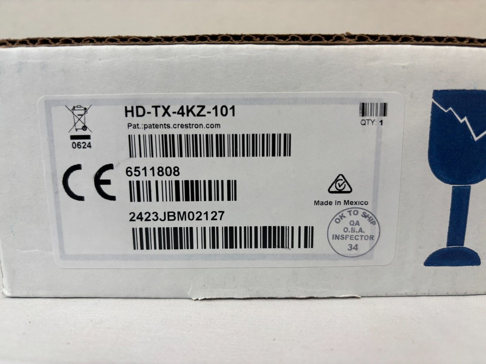 Crestron HD-TX-4KZ-101, DM Lite® 4K60 4:4:4 Transmitter for HDMI – New Sealed