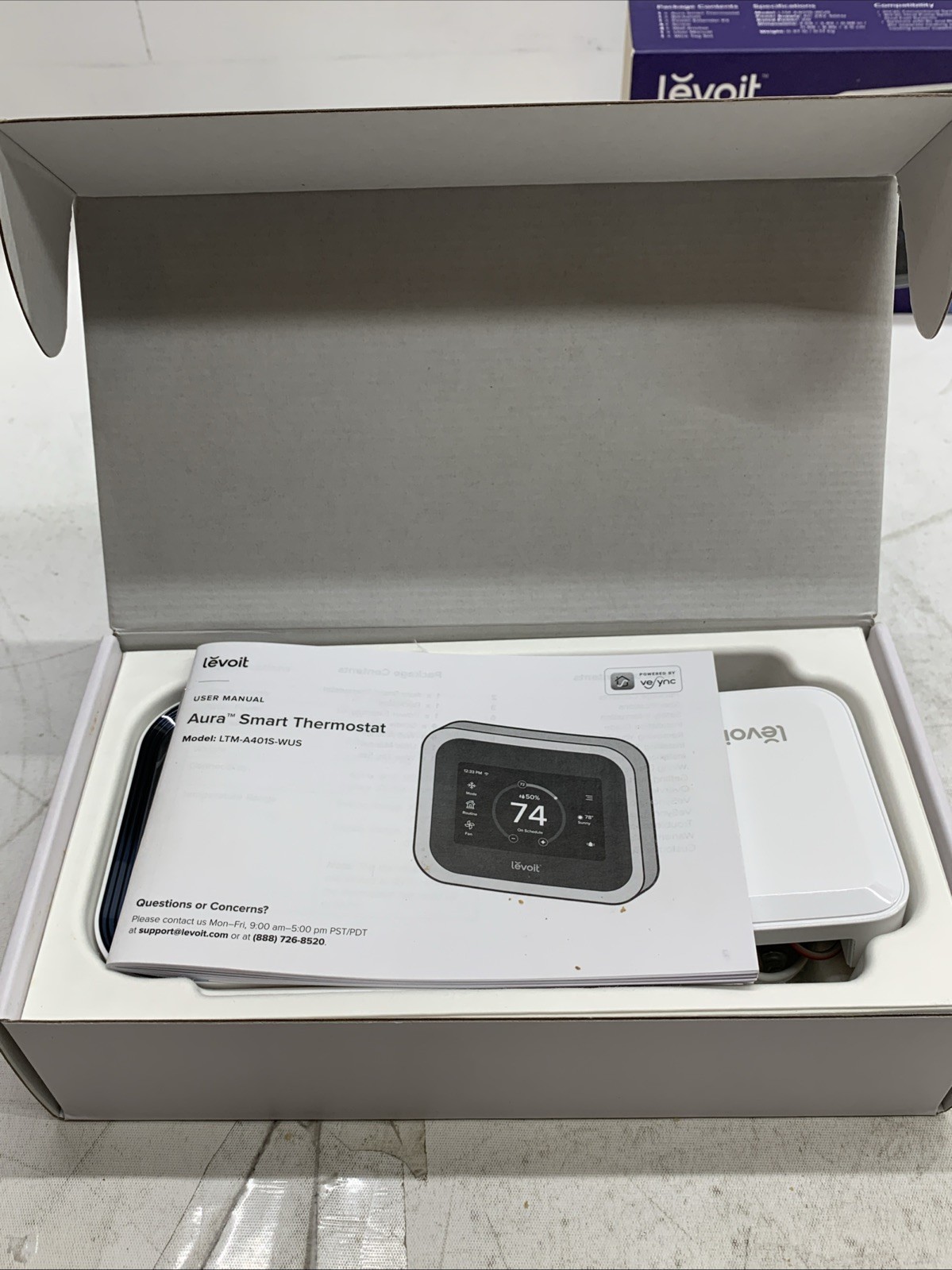 Levoit Aura Smart Thermostat Large 4″ Touchscreen Works with Alexa Hey Google