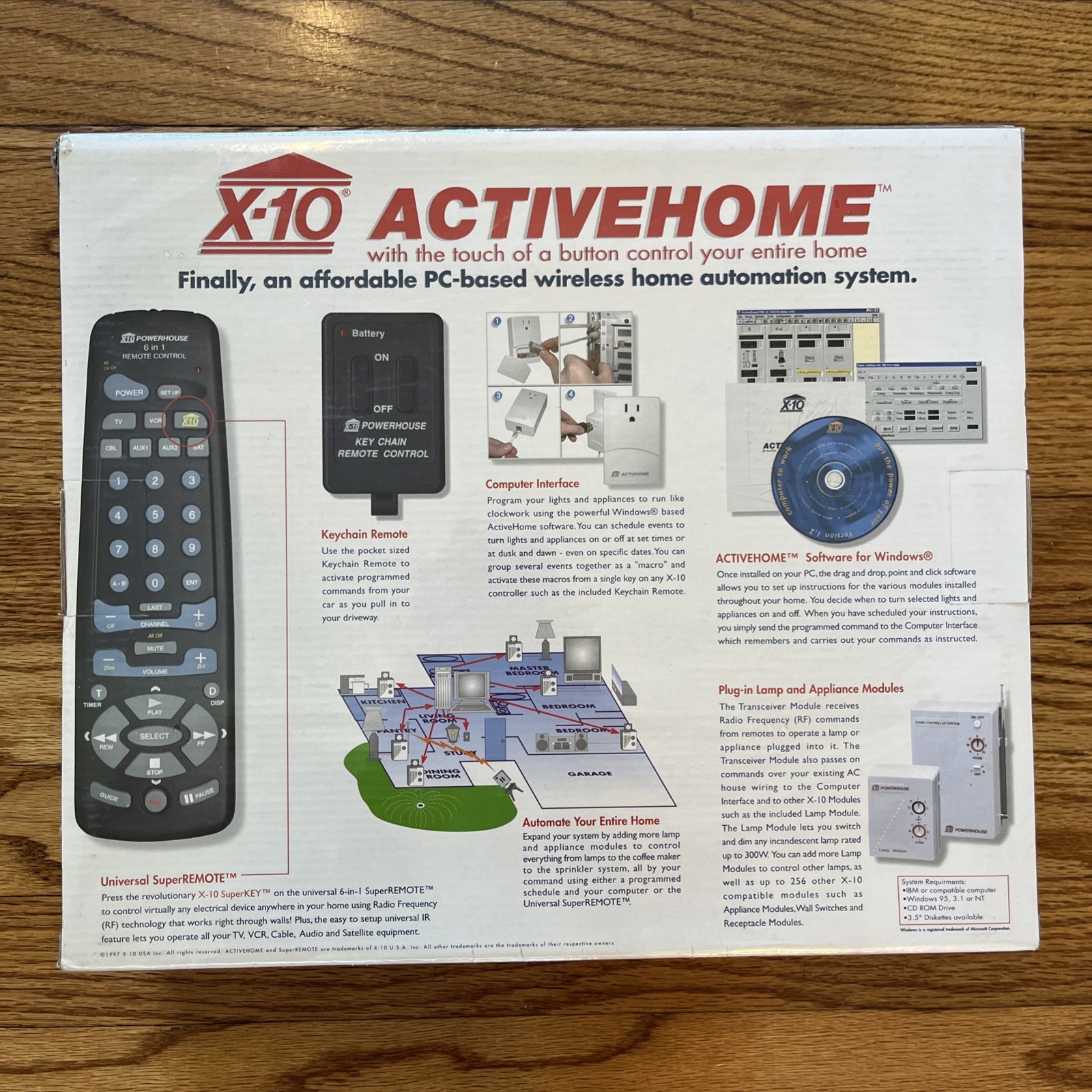 X10 ActiveHome Home Automation System PC Based CM11A – New Sealed