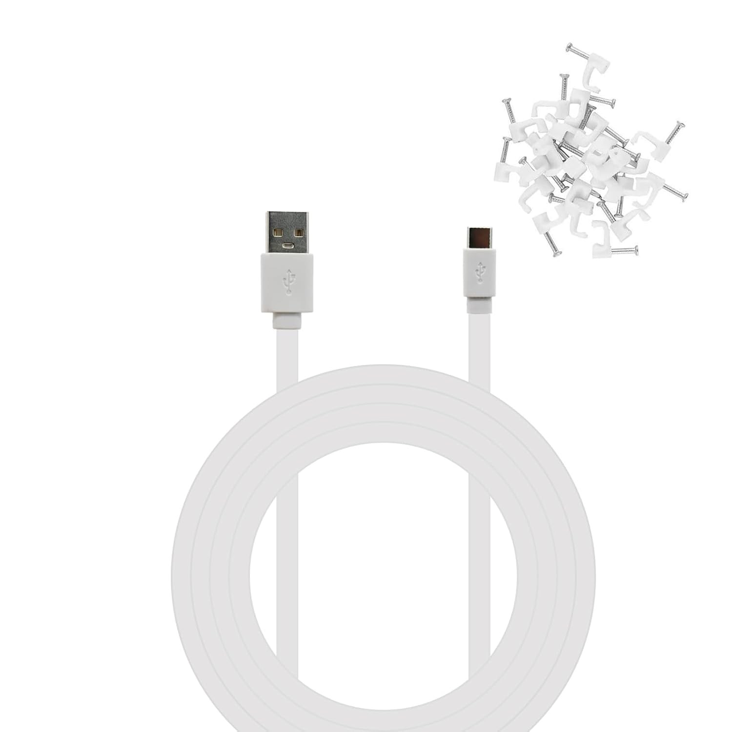 4 Pack 25 Ft USB C Cable Type-C Extension Cord for CCTV Wifi Security Camera