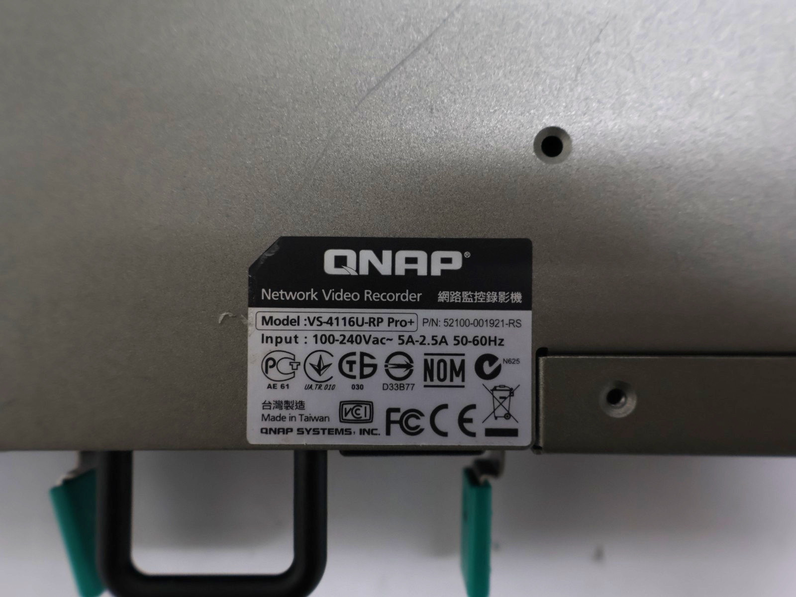 QNAP VioStor VS-4116U-RP Pro+ Network Video Recorder 52100-001921-RS No HDD & OS