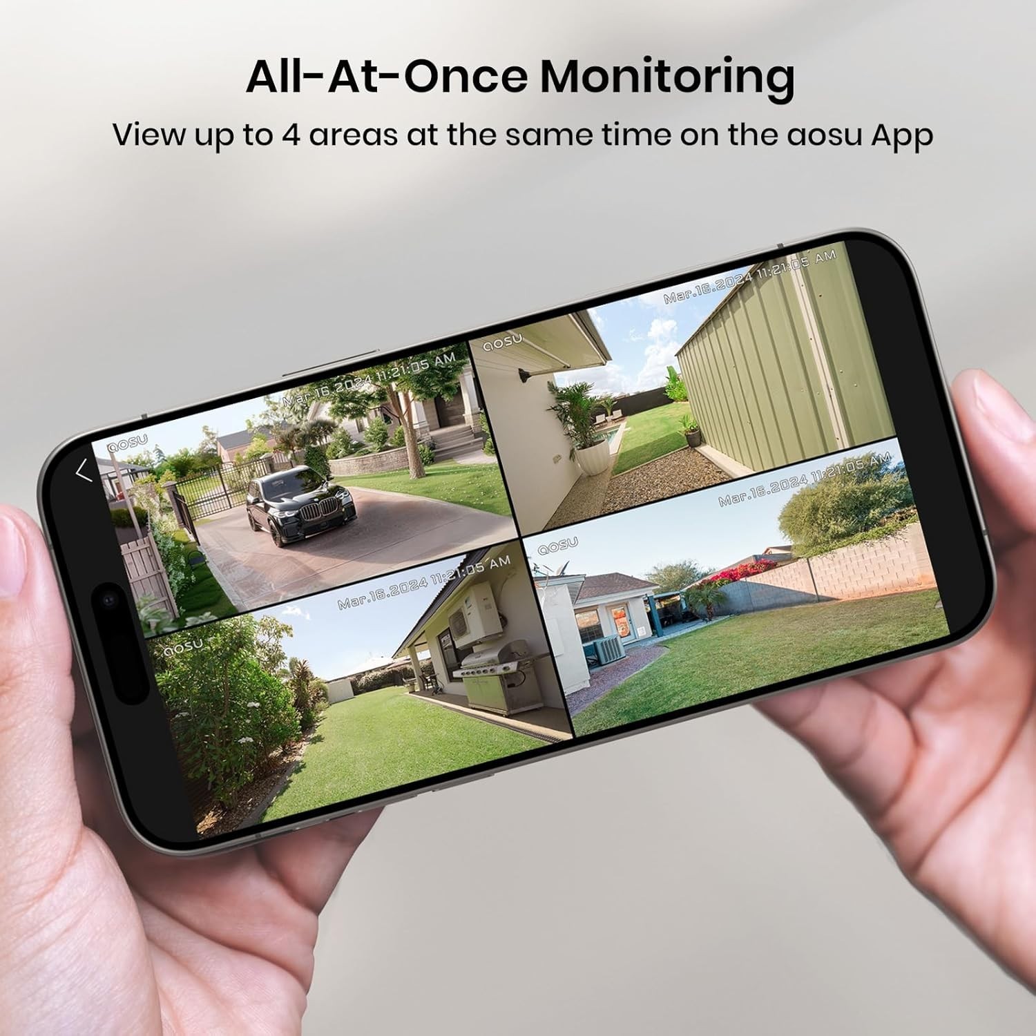 AOSU C9C3CA11SolarCam D1 Classic Kit, Solar Powered Wireless Security-2 Pc. Kit
