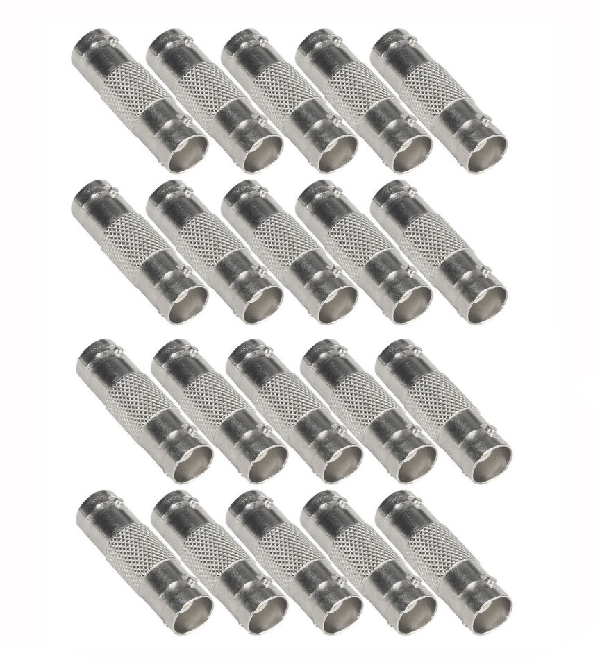20 Pack Lot – BNC CCTV Coax Coaxial Cable Coupler Adapter Connector Female RG59