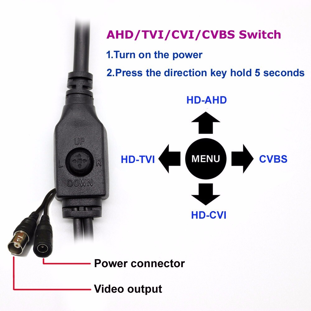 HD 1080P 2mp AHD TVI CVI CVBS 4in1 CCTV Camera Module CMOS PCB board FM2019