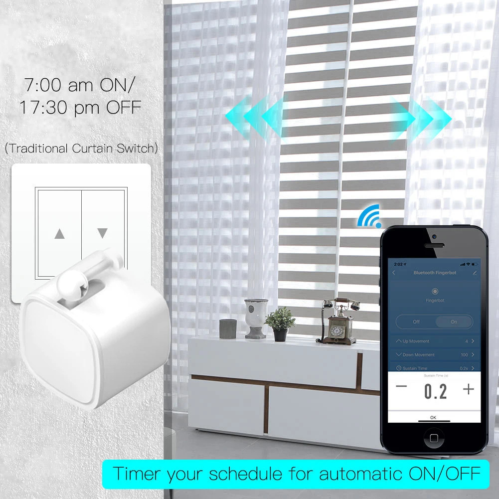 Tuya Bluetooth Finger Robot Switch Button Smart APP Fingerbot Wireless Bot Push