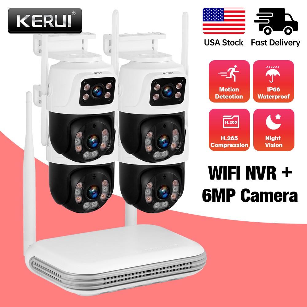 8CH Wireless NVR Kit 6MP Smart IP Cameras H.265+ Night Vision Home Surveillance