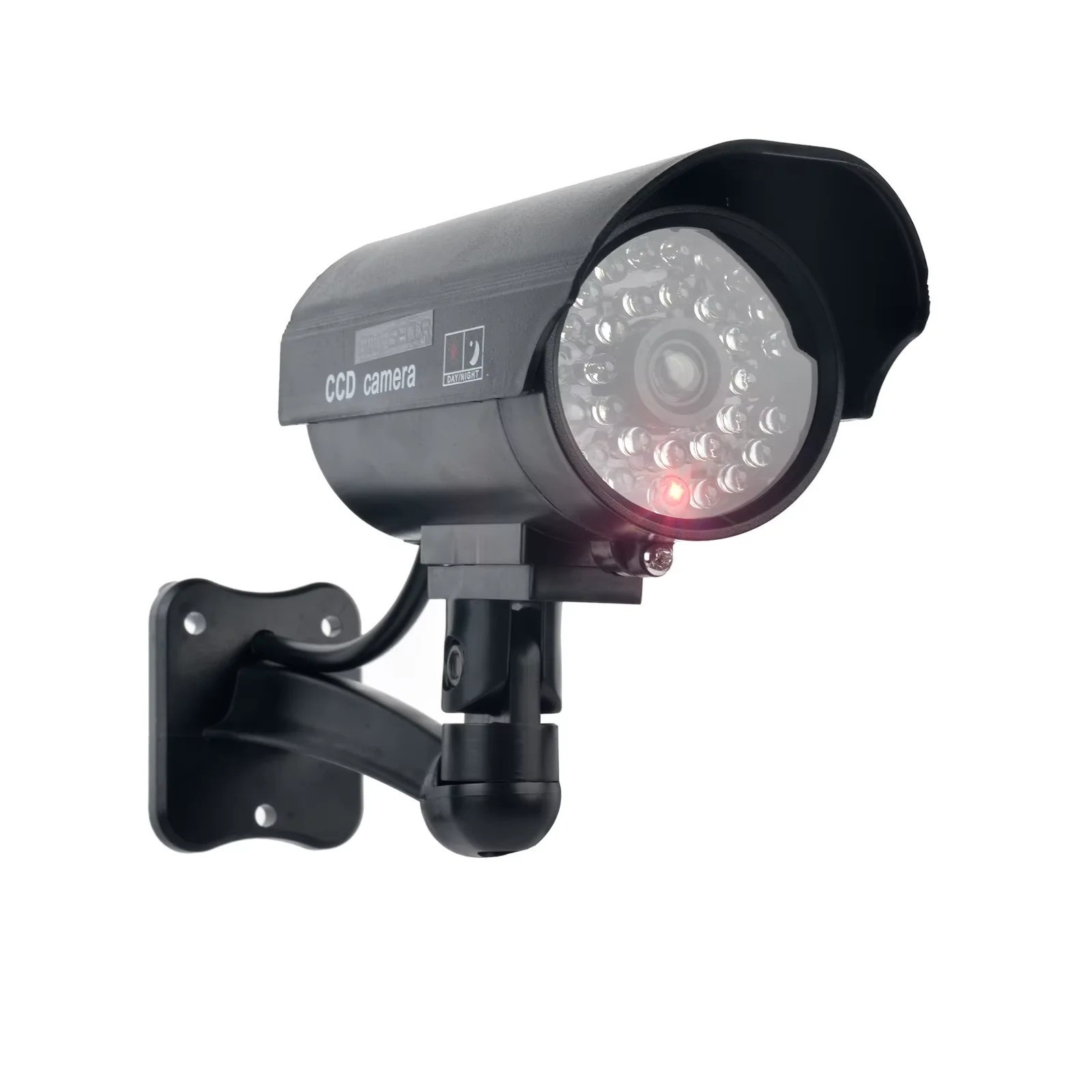 IR Bullet Fake Dummy Surveillance Security Camera CCTV & Record Light – Black