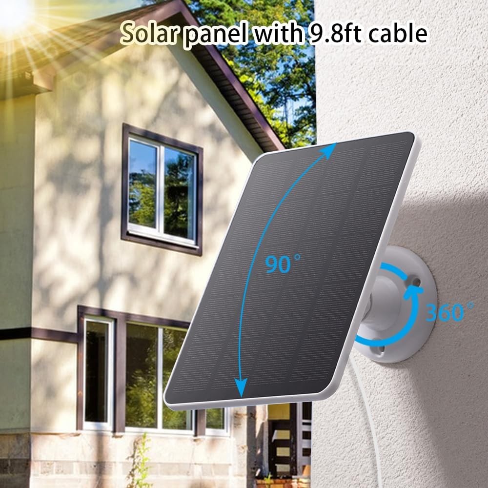 Solar Panel Compatible with SimpliSafe Outdoor Camera Series 2 Wireless, 4W 5V S