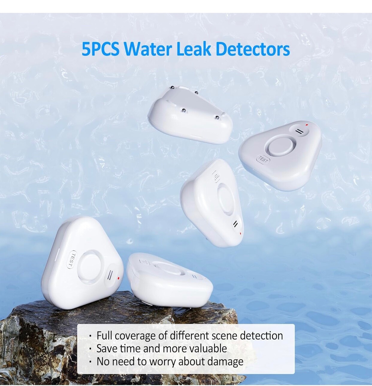 5+Pack+Water+Leak+Detectors+for+Home,+Stechro+4+Levels+Adjustable+Audio+0-120dB