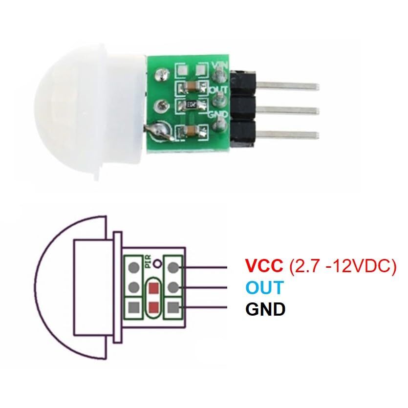 Mini Pyroelectric PIR Motion Sensor Module Human Detector Arduino Raspberry Pi