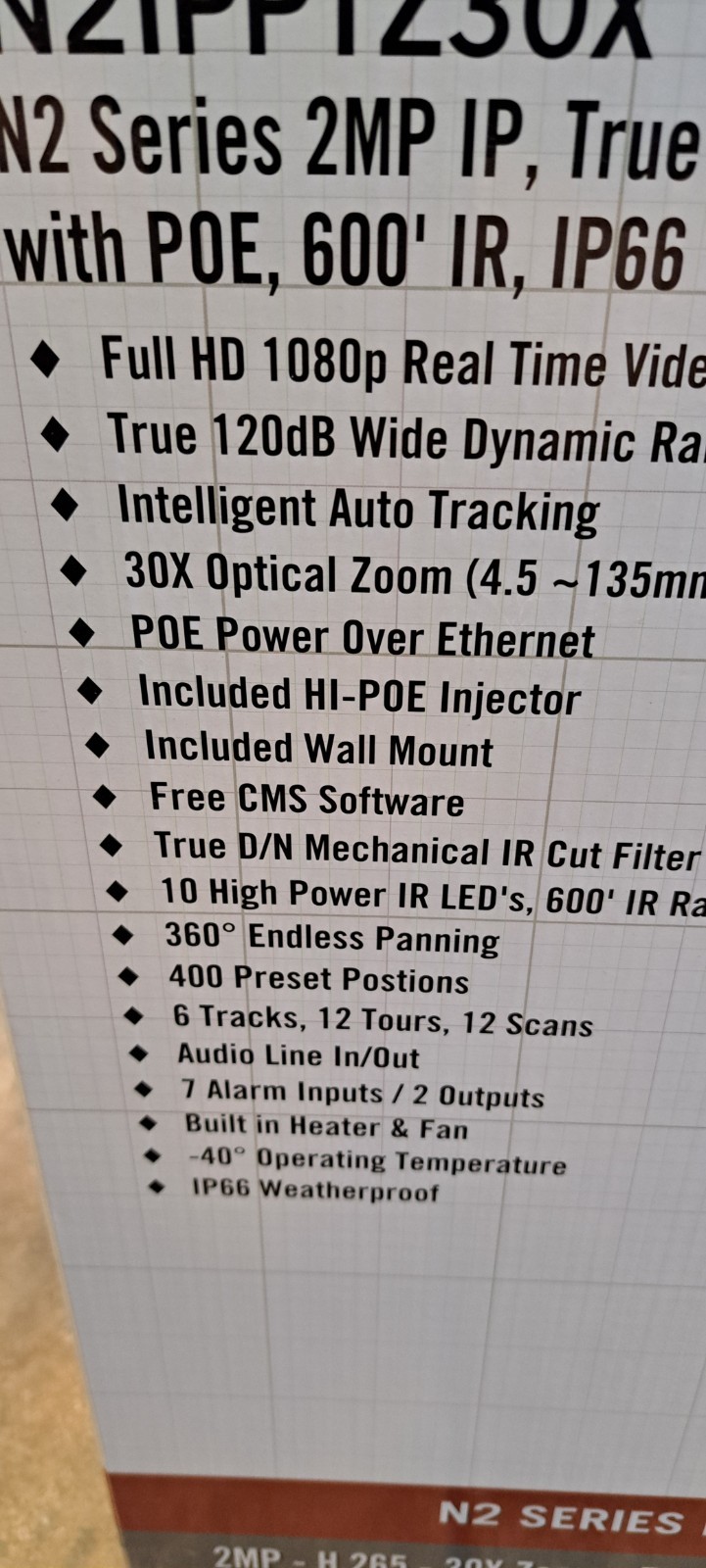 NORTHERN IP PTZ CAMERA 30X ZOOM N2IPPTZ30X HOME BUSINESS SECURITY DIGITAL IP PTZ