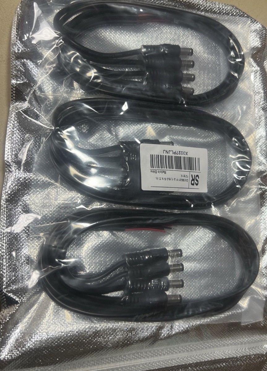 12Pack12V DC Power Cables Pigtail Adapter Plug Cord Male-Barrel Jack Socket Wire