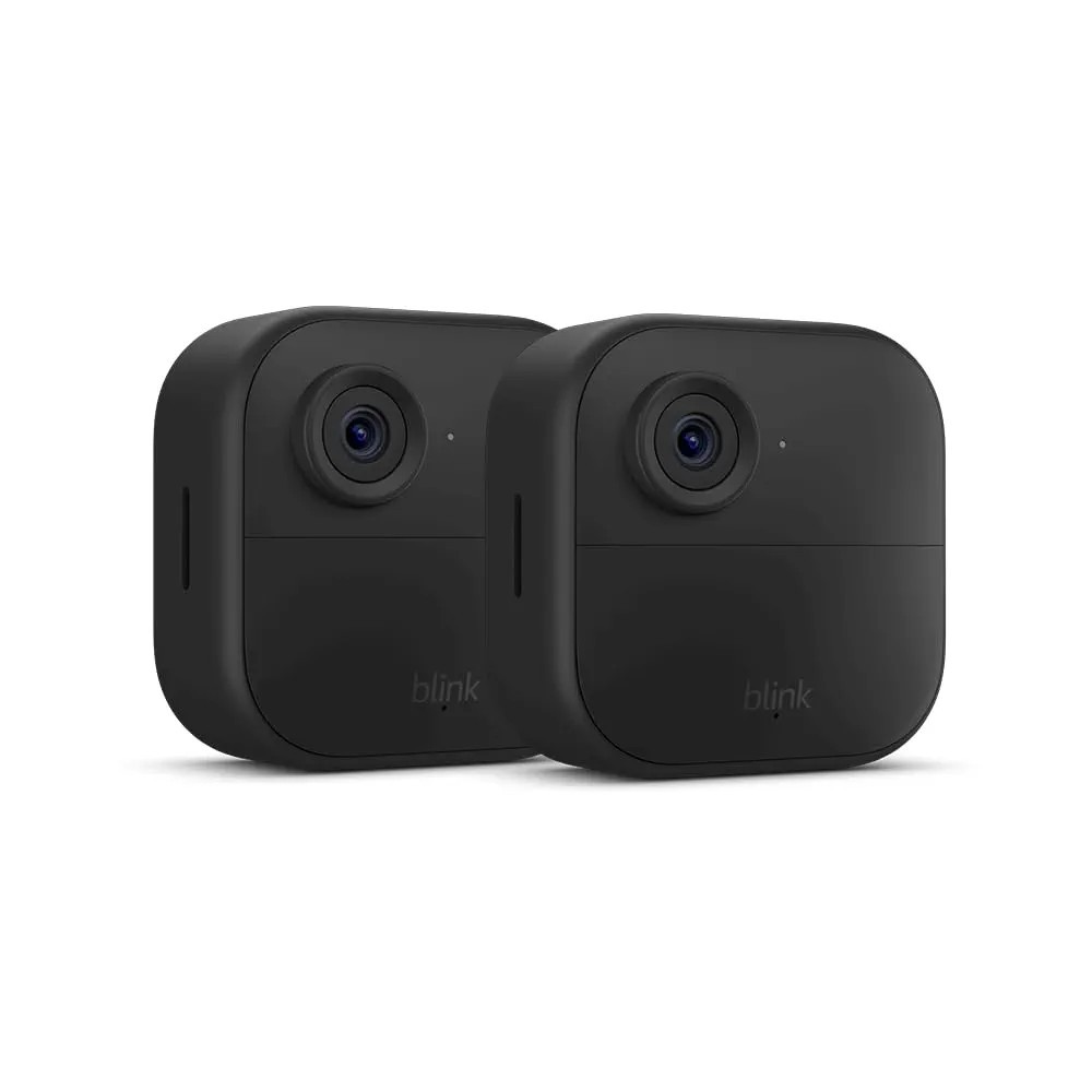 2 Blink Outdoor 4 Black 1080p HD WiFi Smart Security Cameras (4th Gen), Open Box