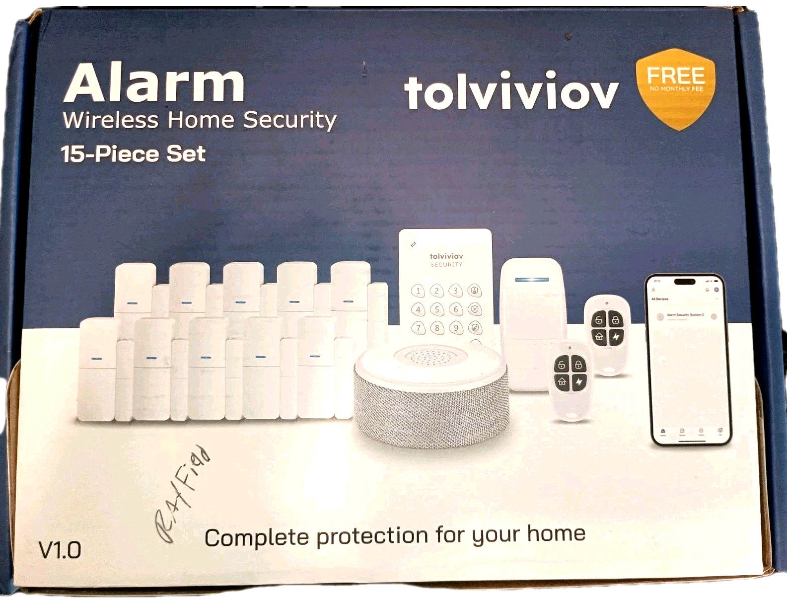 tolviviov WiFi Home Door Security Smart Alarm Siren Remote Grey 15 pc Set