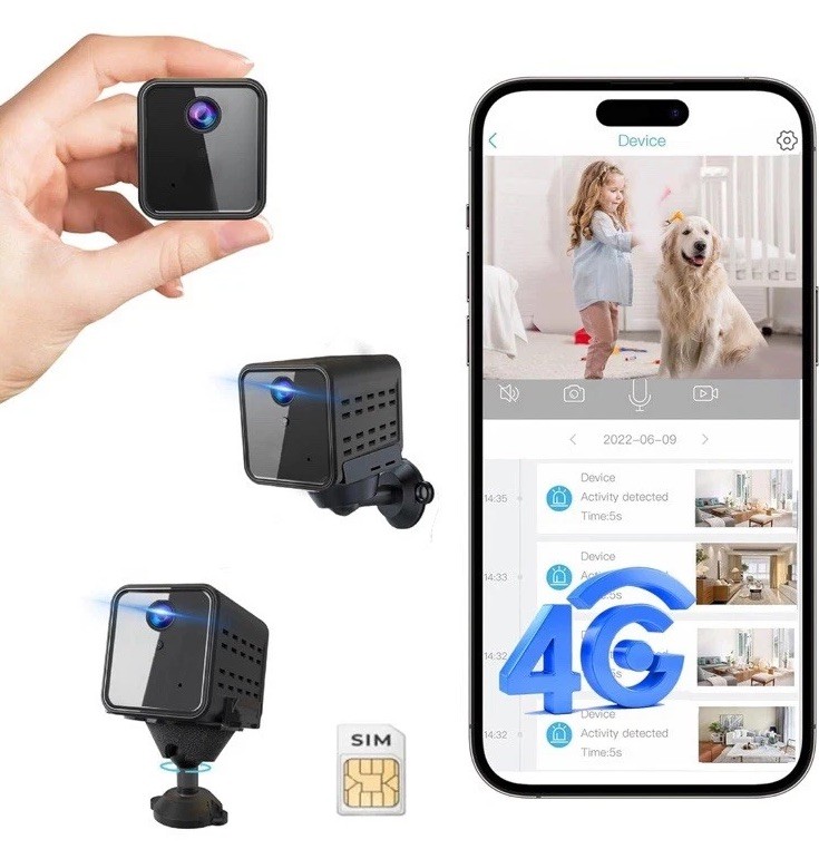 2K Cellular Security Camera, No WiFi Camera SIM Card Included, Not Support Wi…