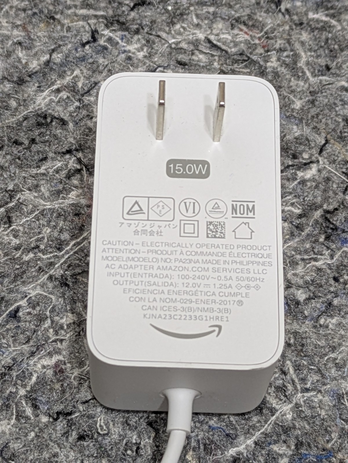 Amazon Echo Dot 5th Gen Smart Speaker (Light Blue) C4E8S3 + OEM Power Adapter