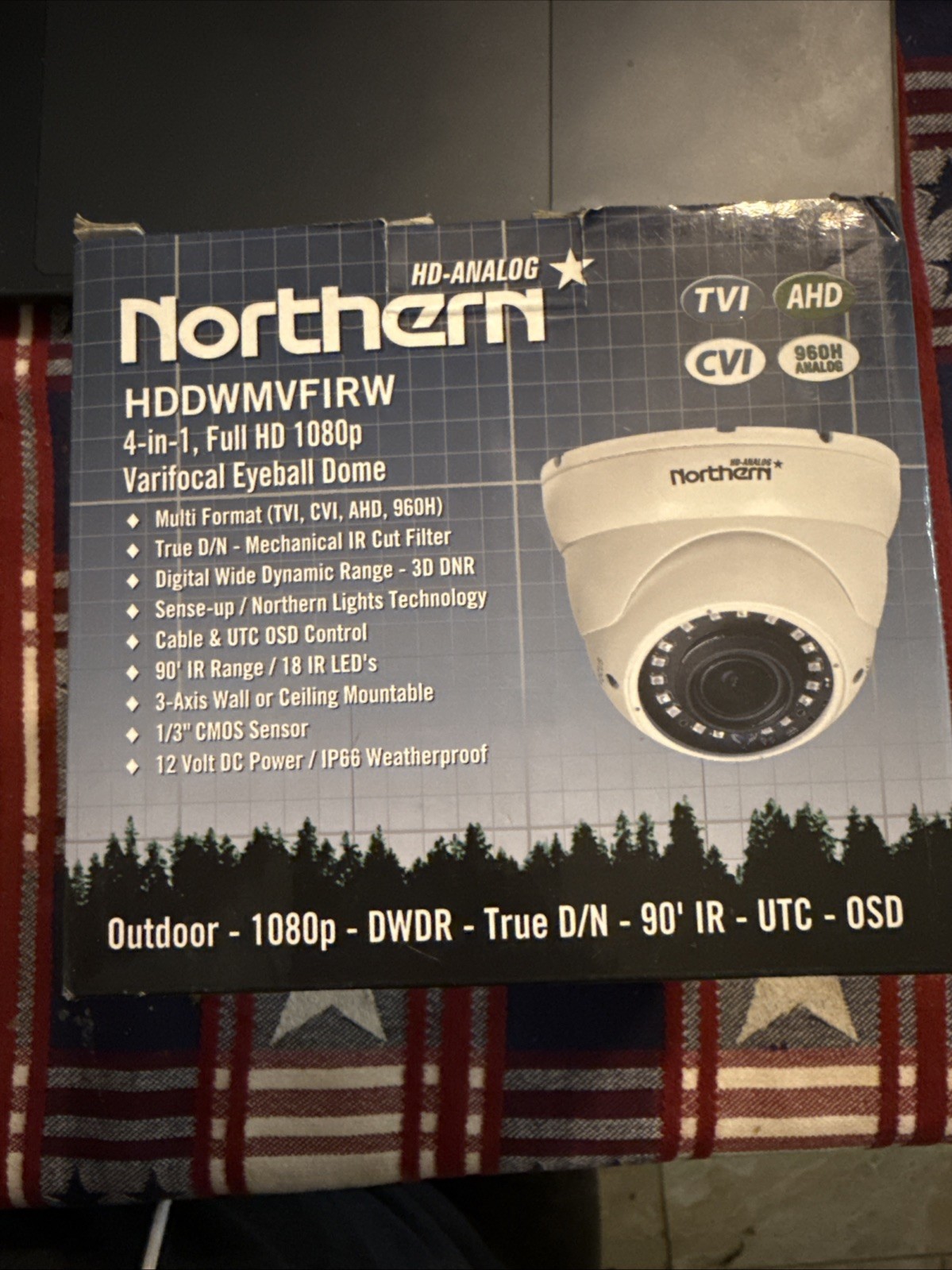 Northern HDDWMVFIRW HD Outdoor 1080P 2.8-12mm 90′ IR Eyeball Camera – White