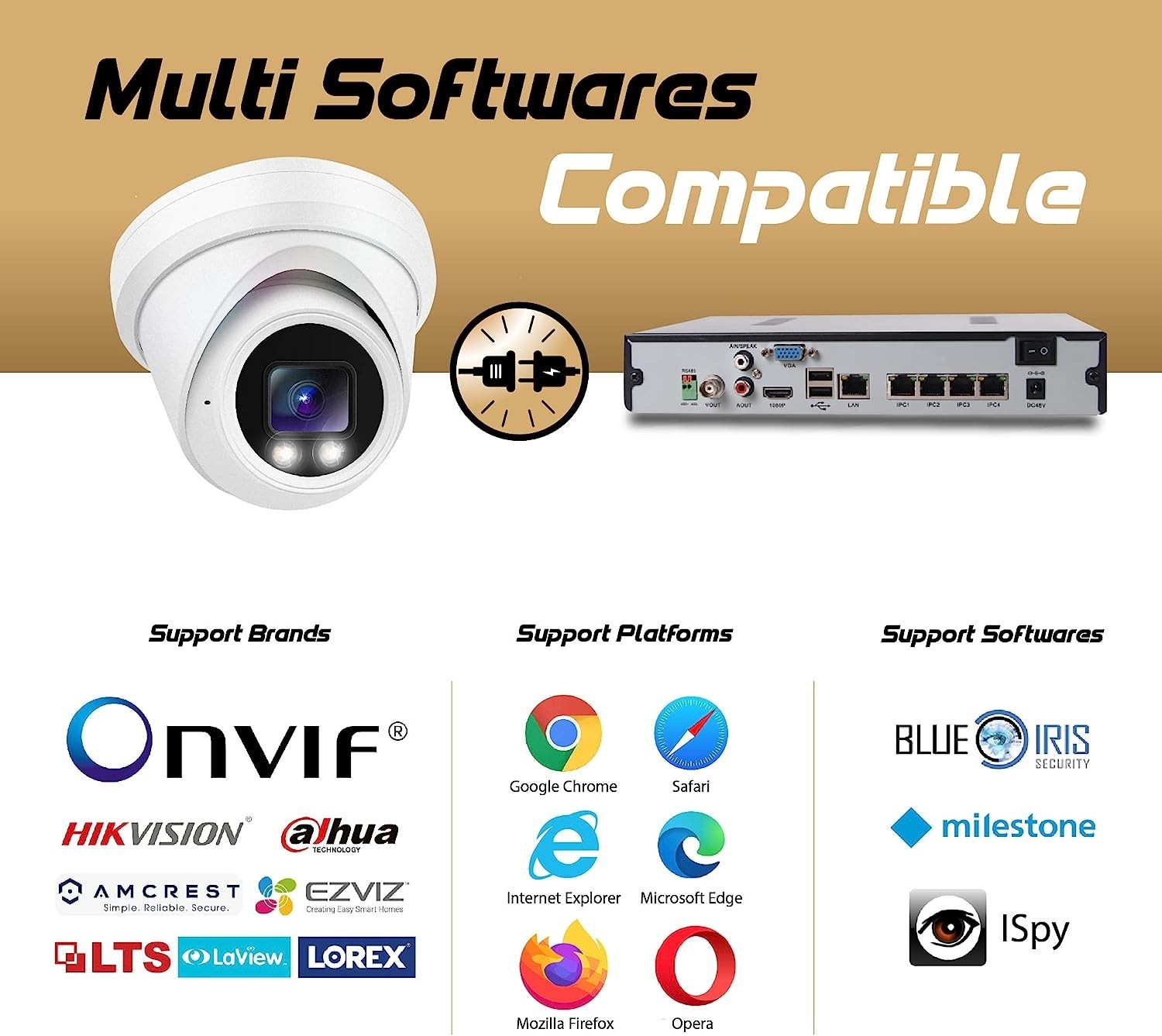 Marquis/Universal Compatible 6MP Color Night IP camera PoE Outdoor w/Audio 2.8mm