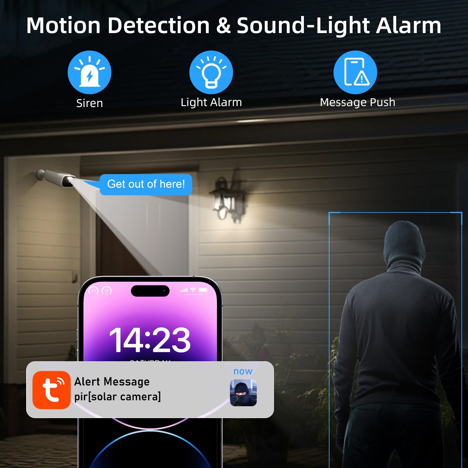 Solar Security Cameras Wireless Outdoor for Home Security 2.4&5GHz WiFi