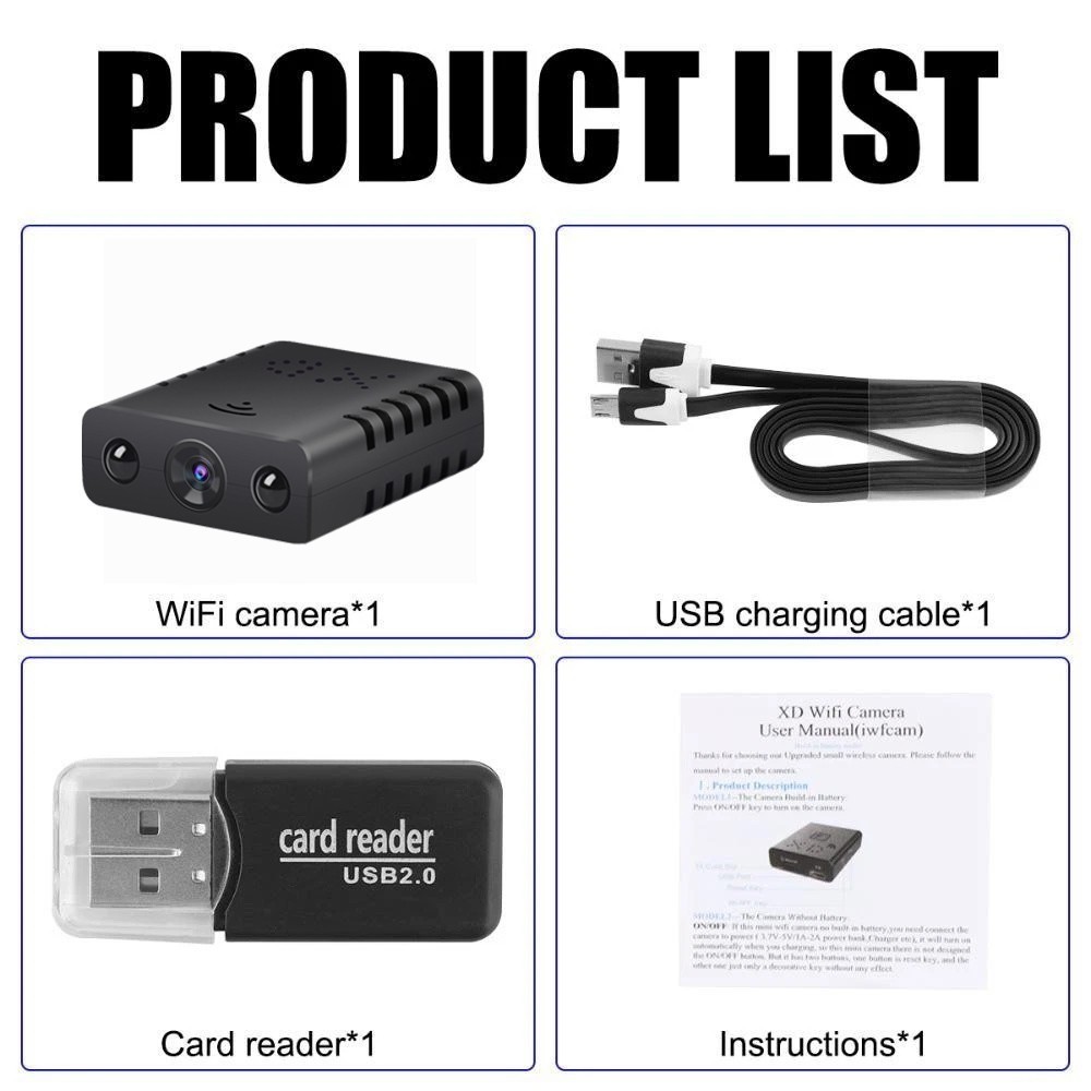 2026 Smart Mini WiFi Camera Wireless 1080P HD Night Cam Home Security