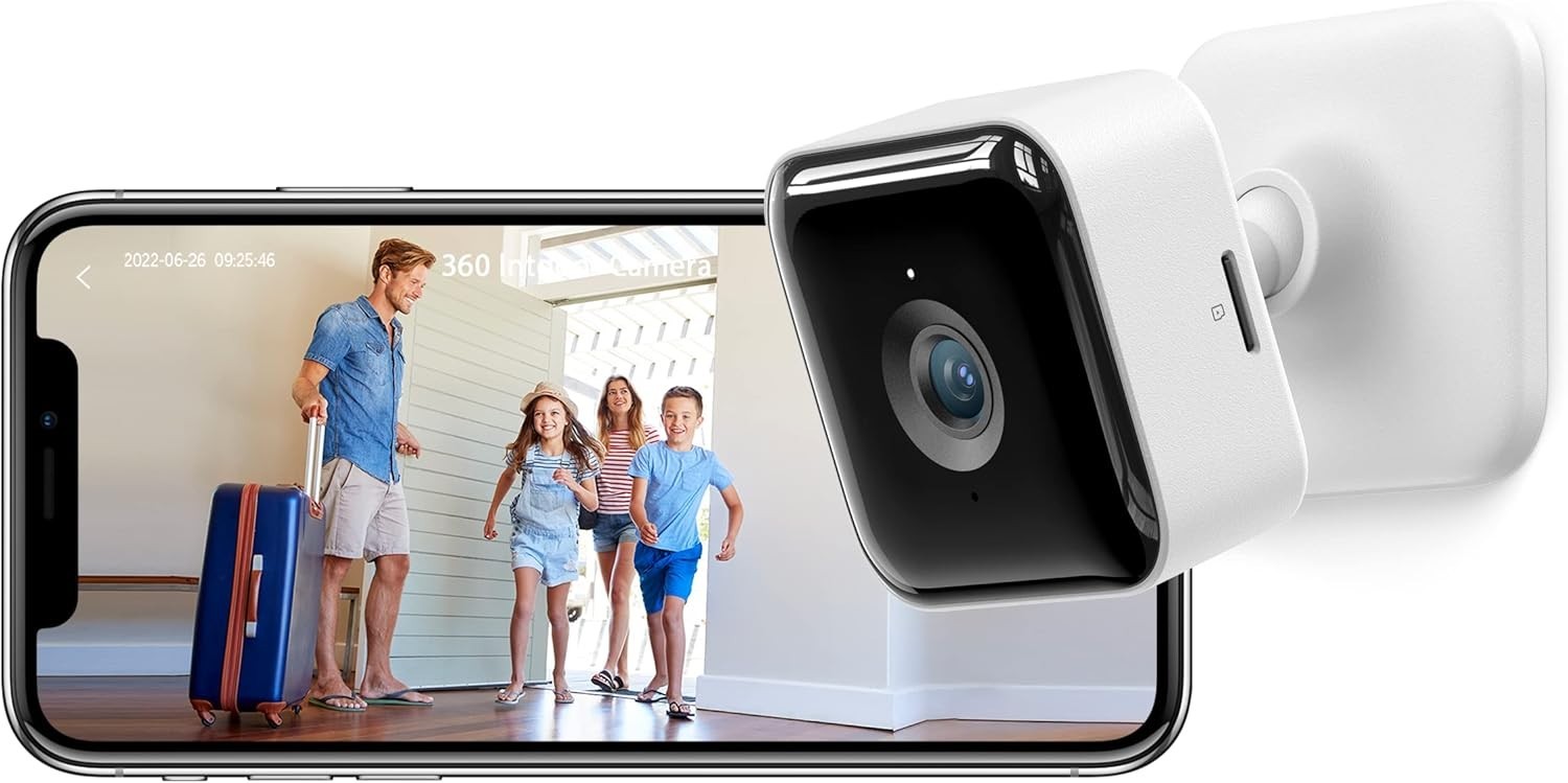 Compact 2K Dog Camera with 2-Way Audio & Night Vision – Easy Tape Installation