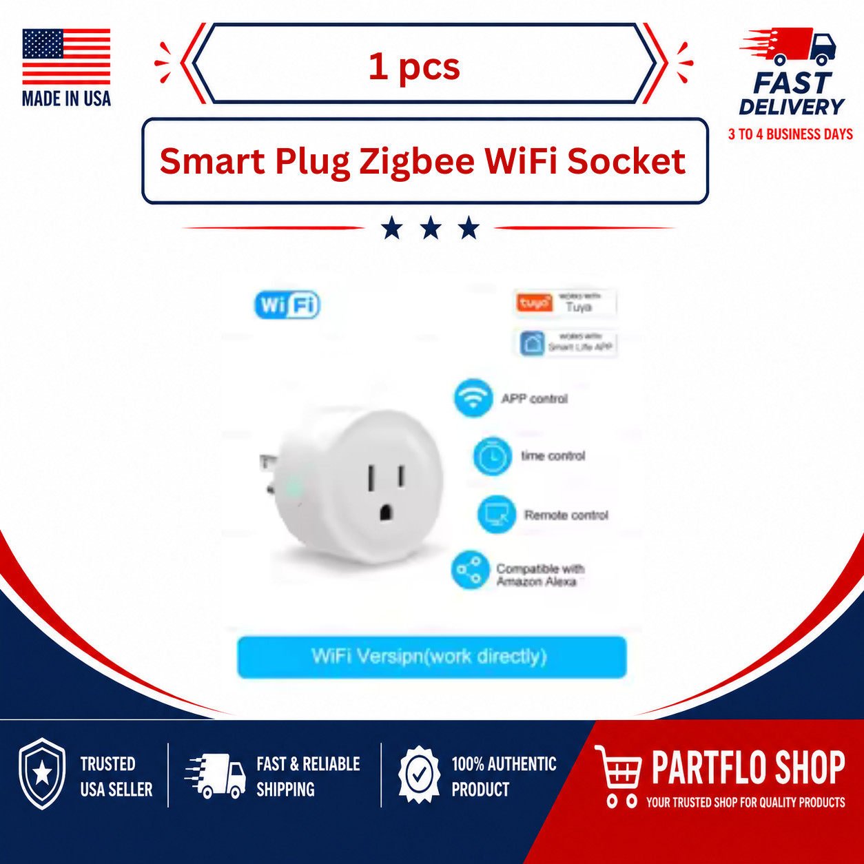 Tuya 16A Smart Plug Zigbee WiFi Socket US Canada Mexico Peru Japan