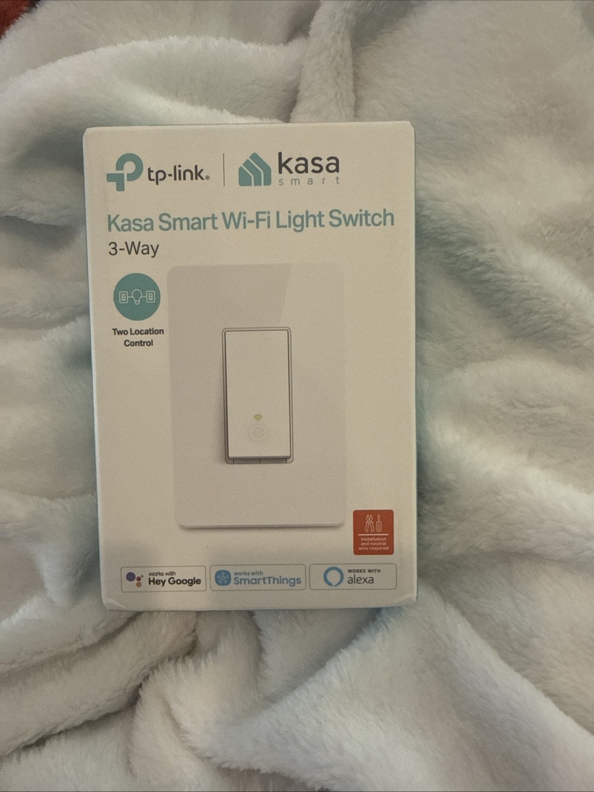 Kasa Smart Wi-Fi 3-Way Light Switch HS210. Never Opened lot of 4 for price of 1!