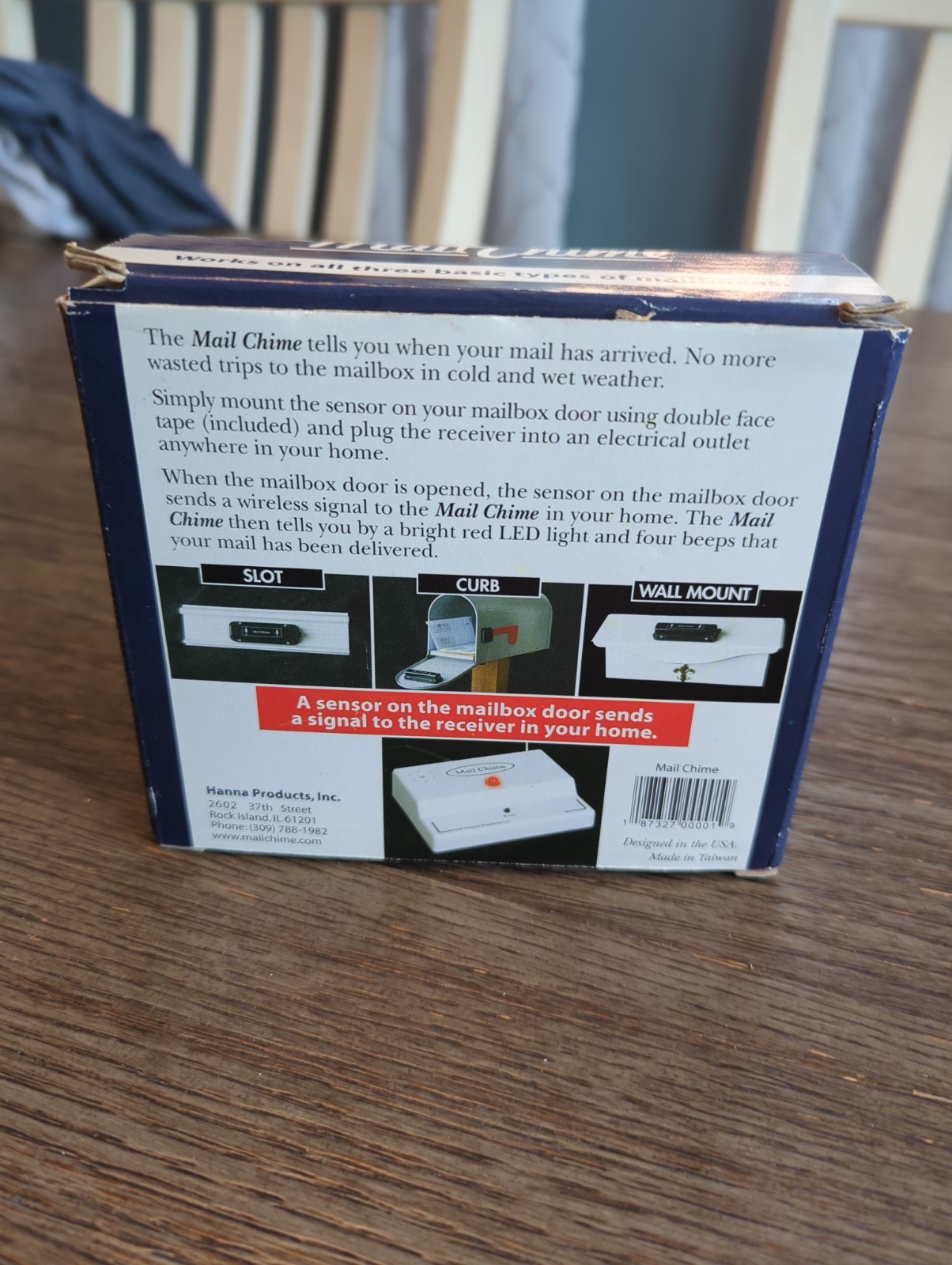 MAIL CHIME Wireless Mailbox Alert – Model 1200 Hanna Products NEW