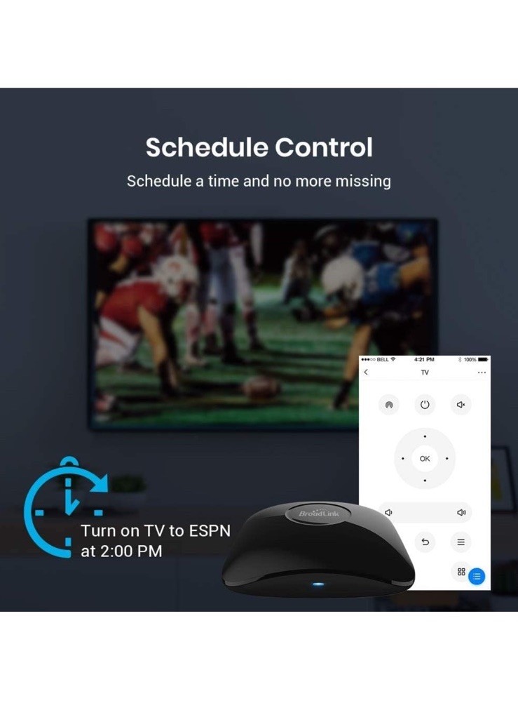 BroadLink RM4 Pro Smart IR RF Universal Remote Hub WiFi Alexa Google Home IFTTT