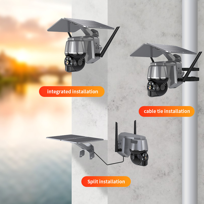 4G Security Camera Solar Flood Light 128G 24/7 PTZ Home Remote Camera Outdoor