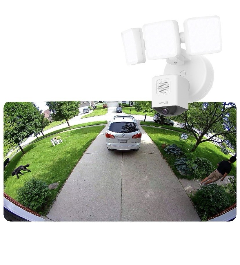 Wyze Wired 2.5k Floodlight Pro and Indoor Outdoor Security Camera V4 Bundle