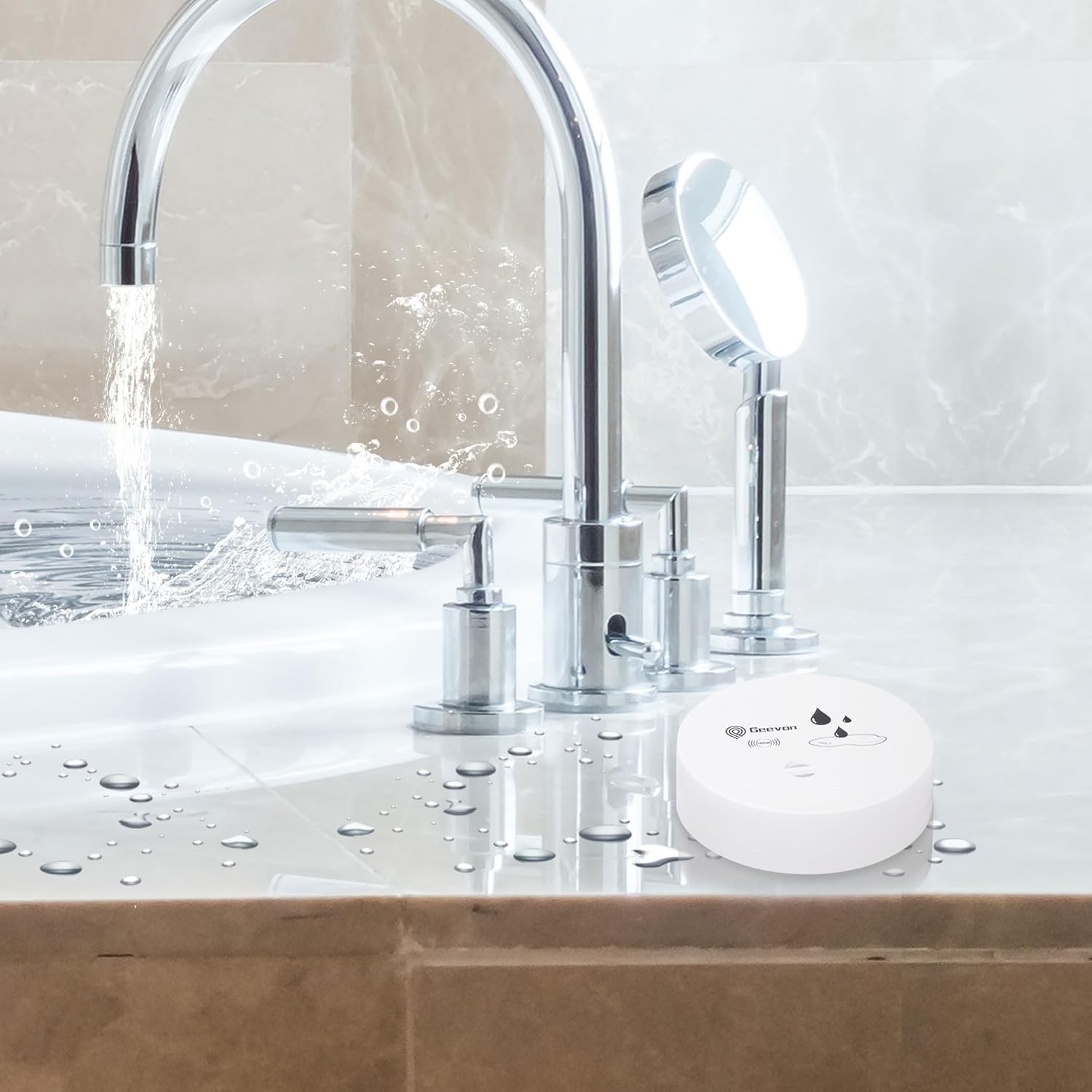 Effortless Water Leak Detection – 2 Pack 100dB Alarms with 9V Batteries Included