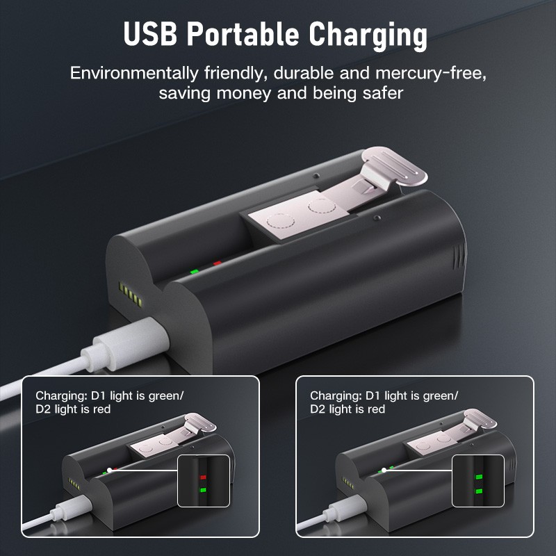 2PCS 6800mAh Replacement Lithium Battery with Charger for Ring-Doorbell Camera