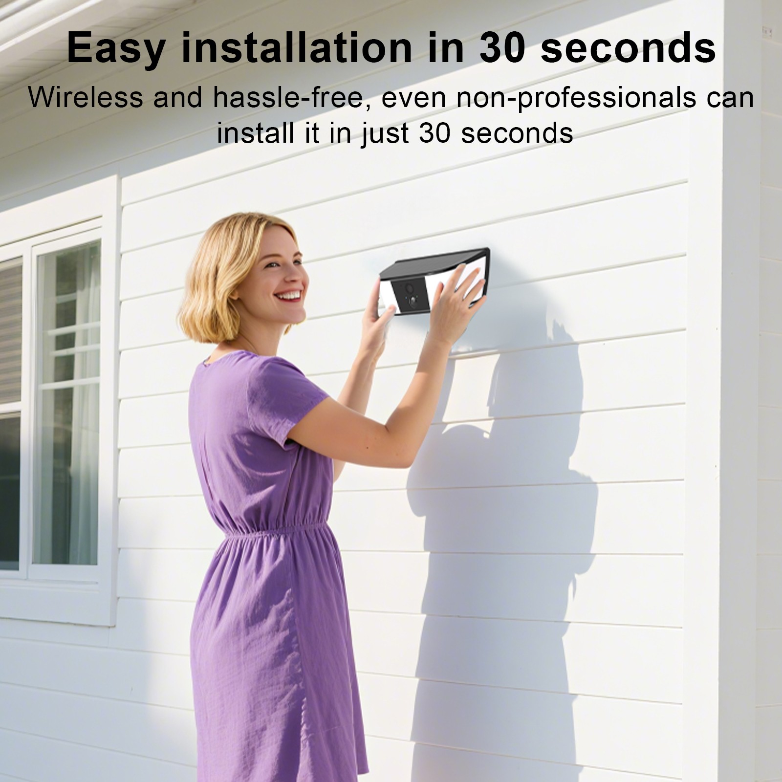 4MP WiFi Wall Light Solar Security Camera Outdoor Wireless Audio Camera IR Night